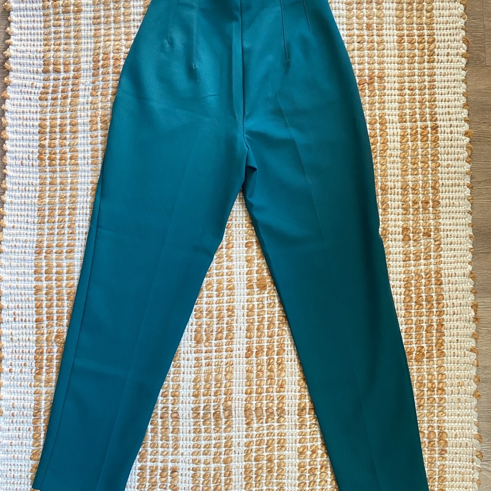 ZARA WOMAN High-Waisted Pants – Green – New Without Tags – Size XS - Picture 8 of 9